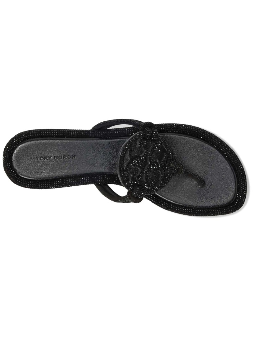 Tory Burch Women's Miller Pavé Knotted Sandal - Black - Picture 2 of 7